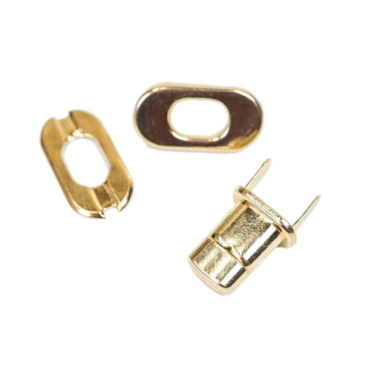 Oval Turnlock Clasp - Brass Plate