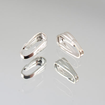 144-6002.SLC.jpg 20pk 6mm Clip-on Bail - Silver Plated Image
