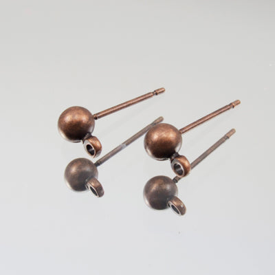 222-50207.SLC.jpg 6pk Earwire Posts - Antique Copper Image
