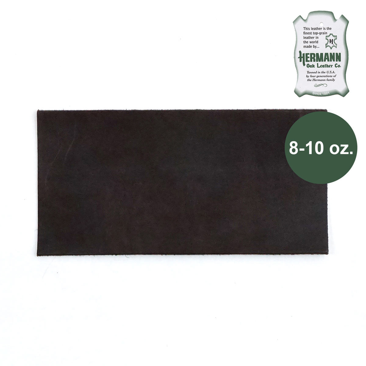 49-9220.SLC.1.jpg Hermann Oak Drum Dyed Brown Pre-Cut 8-10 oz. 6" x 12" Image