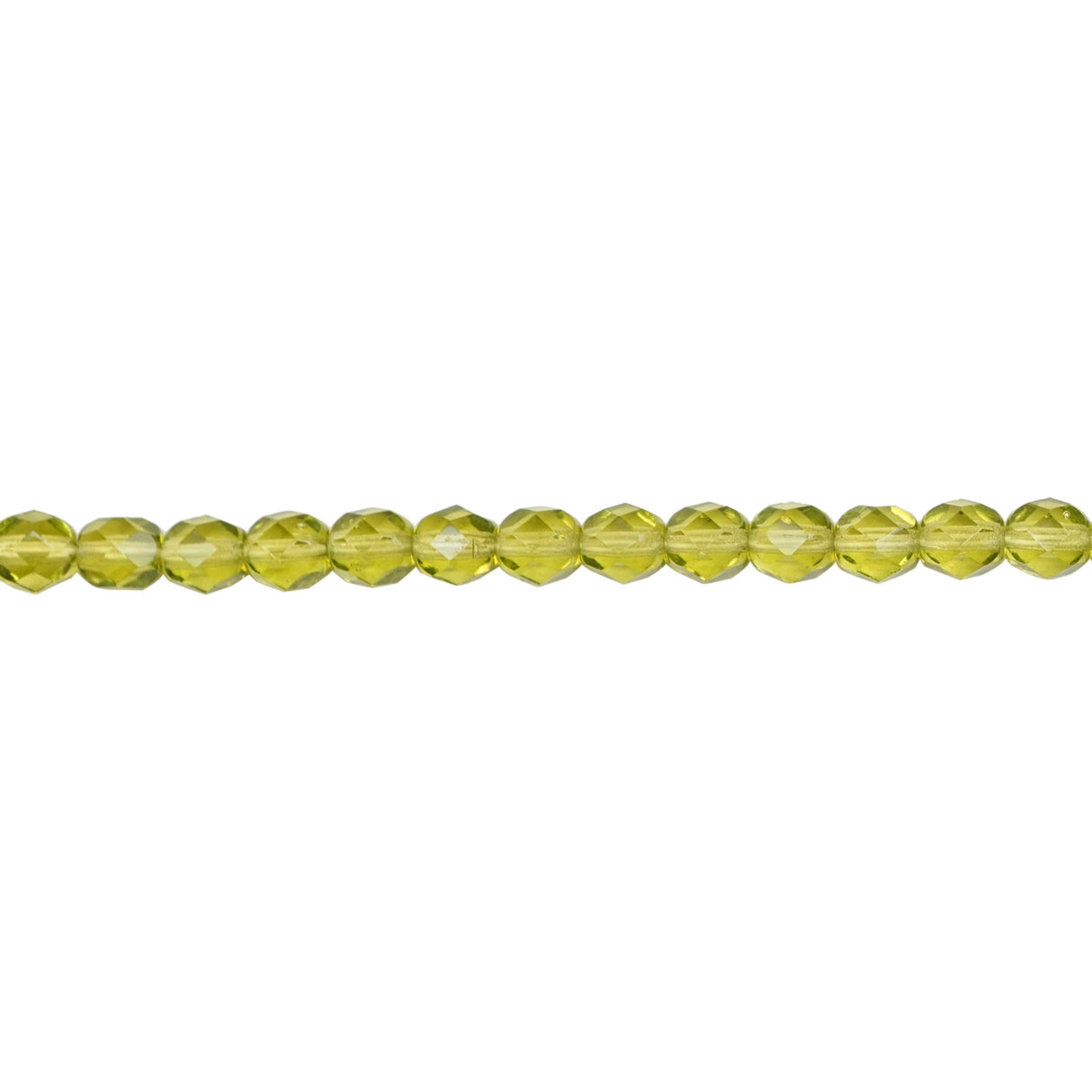 339-74.SLC.1.jpg 6mm Olivine Bead Strand - Firepolished Image