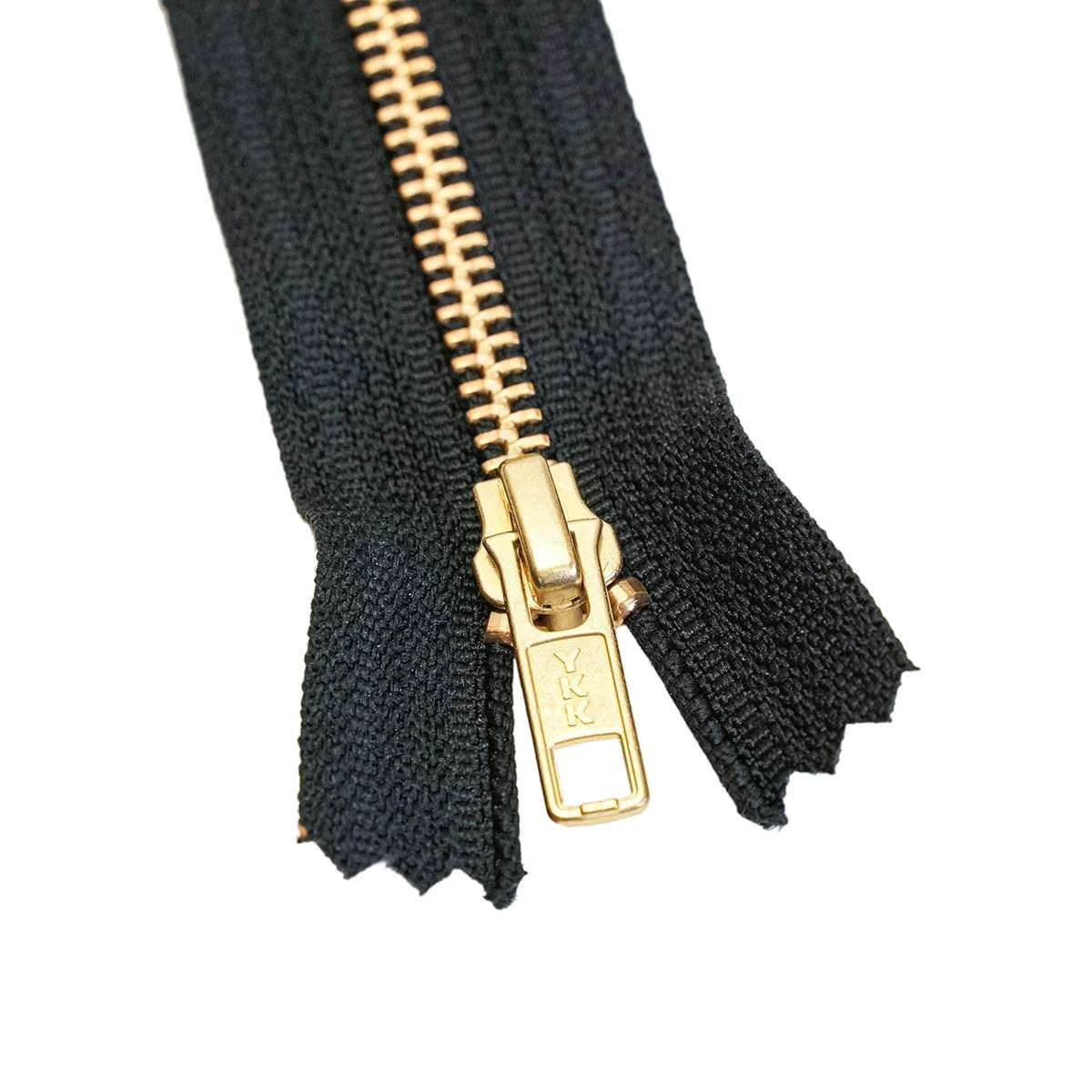85-12.SLC.02.jpg 18" Finished Zipper - Black/Brass Image