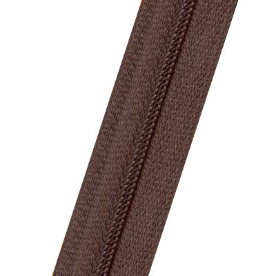 129-135602.SLC.jpg YKK Narrow Zipper Tape - Brown Yard Image