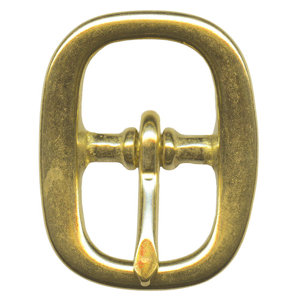 ¾" Center Bar Buckle - Solid Brass