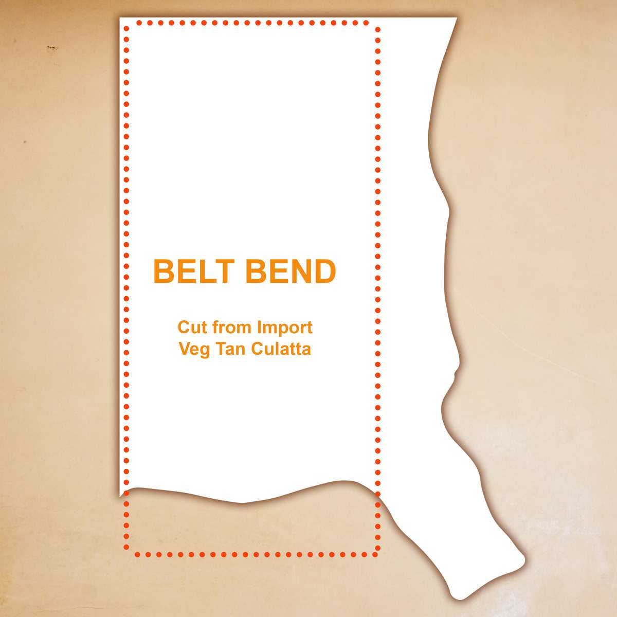 864-111.SLC.2.jpg Import Veg Tan Belt Bend 9/10 oz. Image