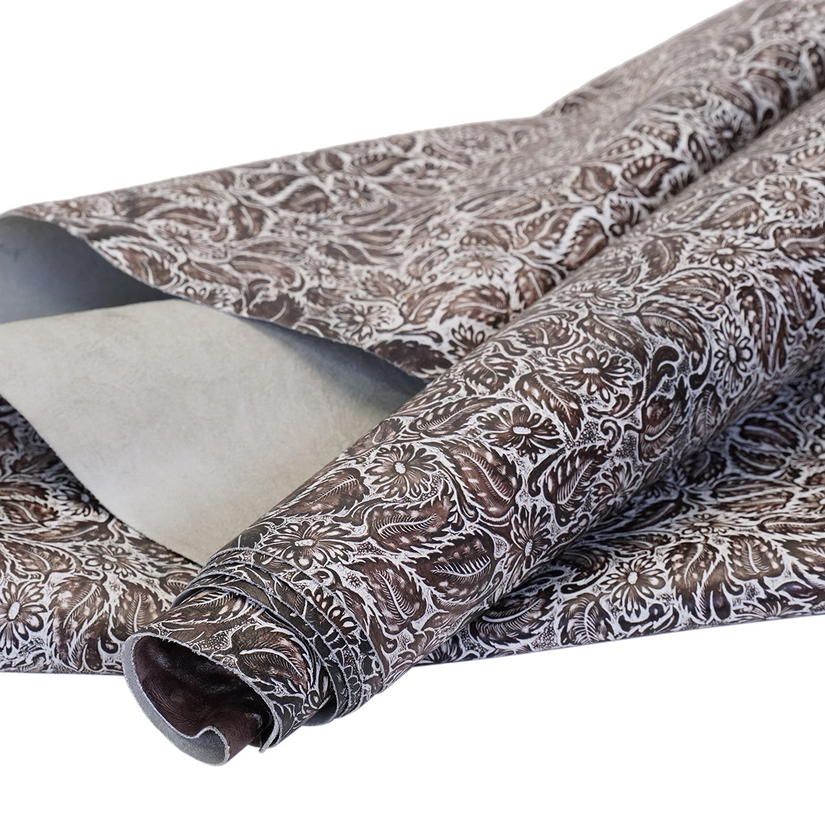 DFL.Creme Brown.02.jpg Daisy Floral Embossed Cow Image