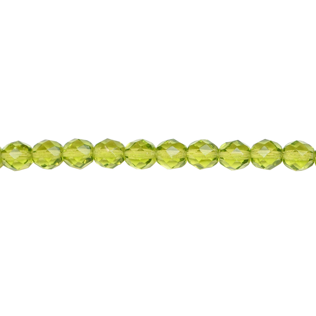 339-105.SLC.1.jpg 8mm Olivine Bead Strand - Firepolished Image