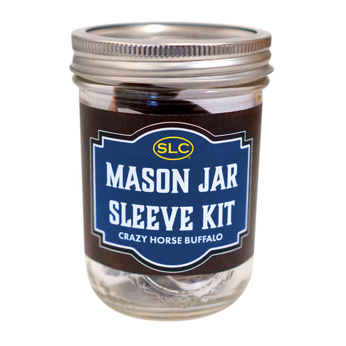 144-8793.SLC1.jpg Mason Jar Sleeve Kit Crazy Horse Buffalo Image