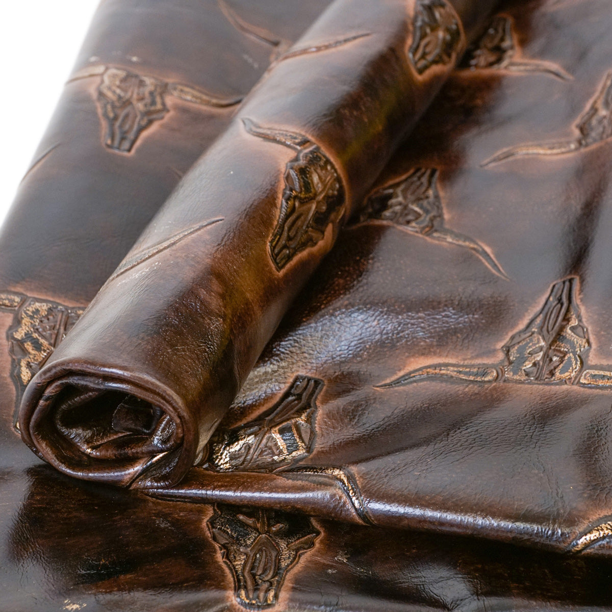 LHEC.Brown and Bronze.Large.01.jpg Longhorn Embossed Cow Image