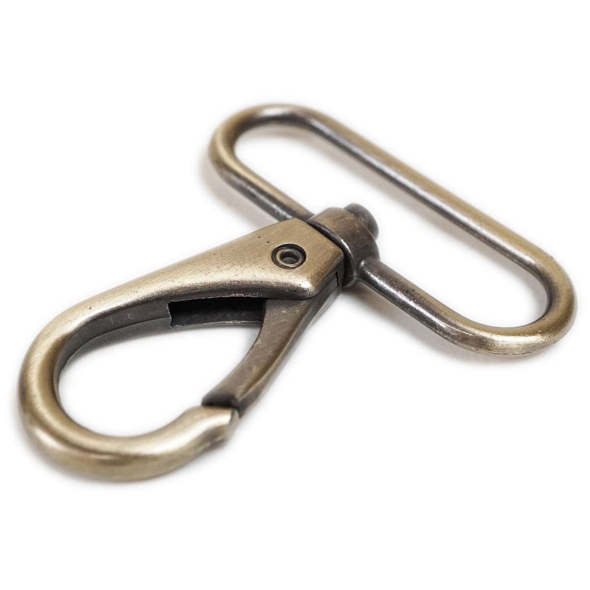 020-800835.SLC.2.jpg 1 1/2" Push Gate Swivel Snap - Antique Brass Image