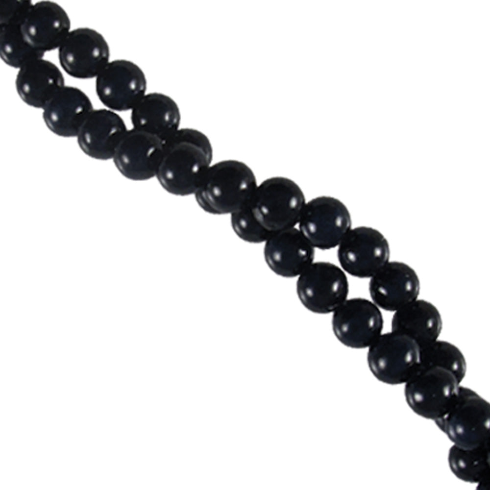 274-22.SLC.jpg 10mm Fossil Round Strand - Black Image