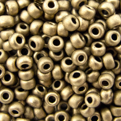 45-892006.SLC.jpg 8/0 Seed Beads - Matte Metallic Gold 22g Image