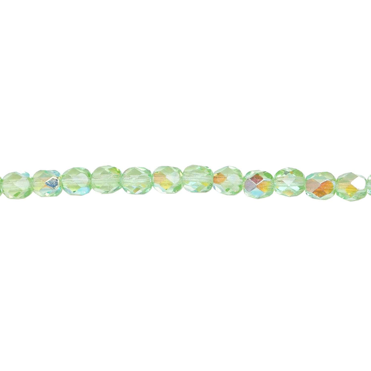 339-88.SLC.1.jpg 6mm Peridot AB Bead Strand - Firepolished Image