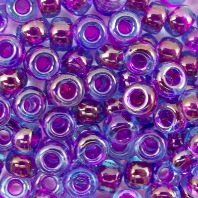 45-69352.SLC.jpg 6/0 Seed Beads - Fuchsia Aqua Luster 20g Image