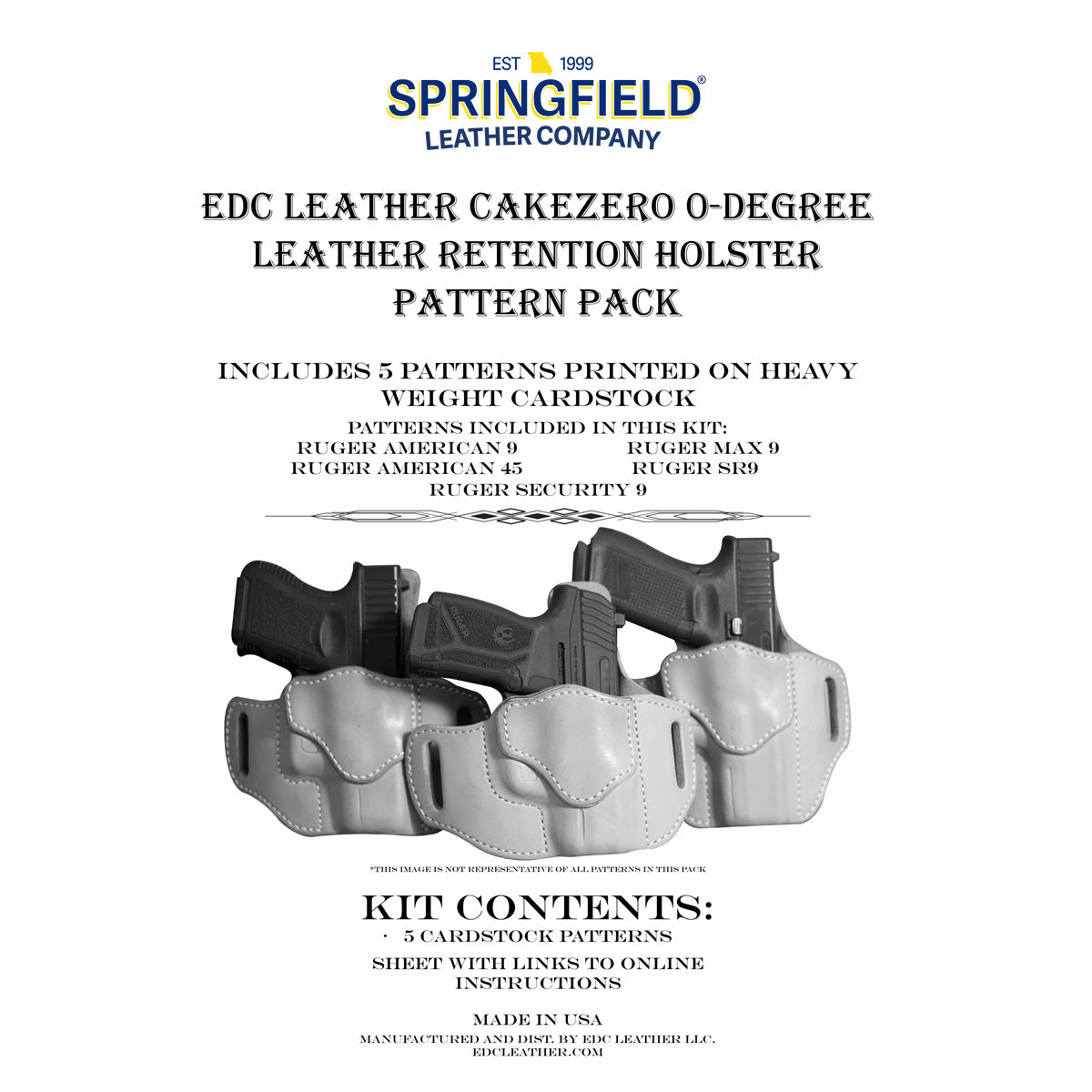 EDC.CakeZero.Ruger.01.jpg EDC Leatherworks Holster Patterns Image