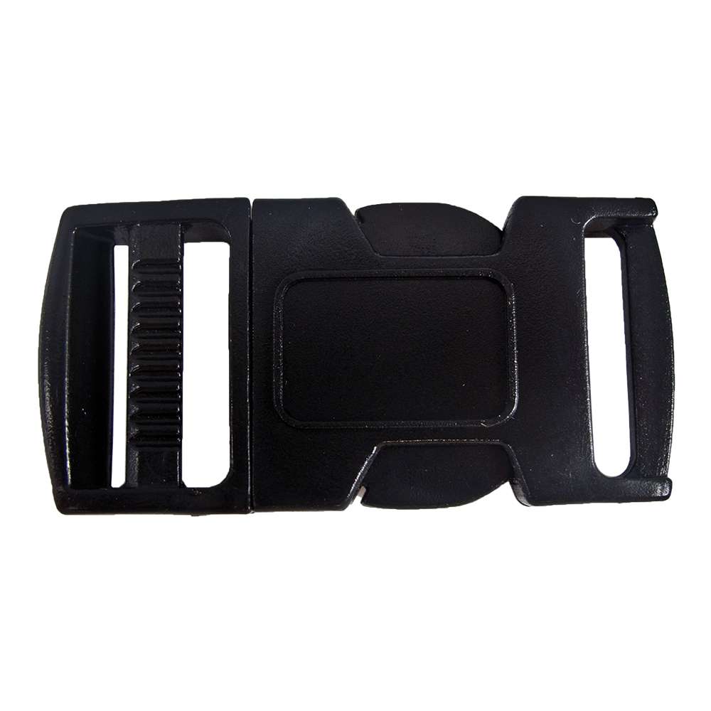 152-124000.SLC.jpg 1" Black Side Squeeze Buckle - Plastic Image
