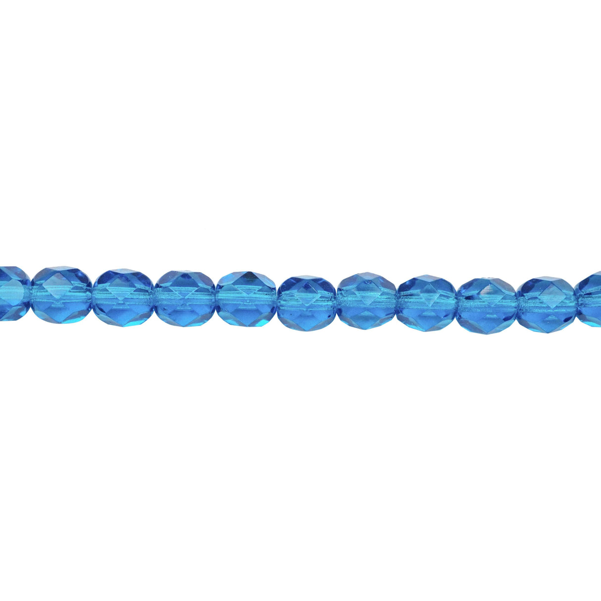 339-78.SLC.1.jpg 6mm Capri Blue Bead Strand - Firepolished Image