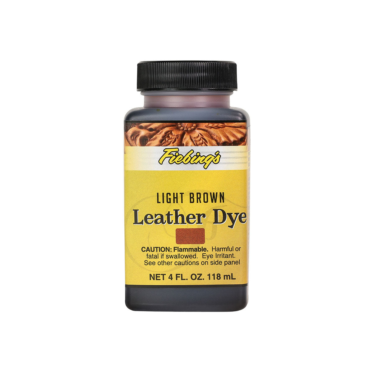 34-210005.SLC.01.jpg Fiebings Leather Dye - Light Brown 4oz Image