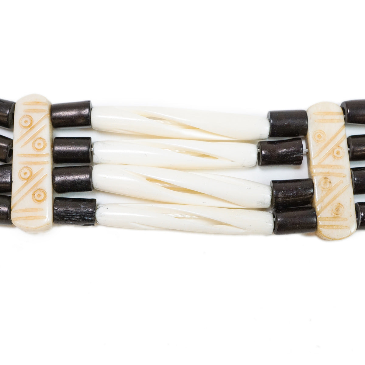 Bone Choker - White Cut Beads, additional view 2