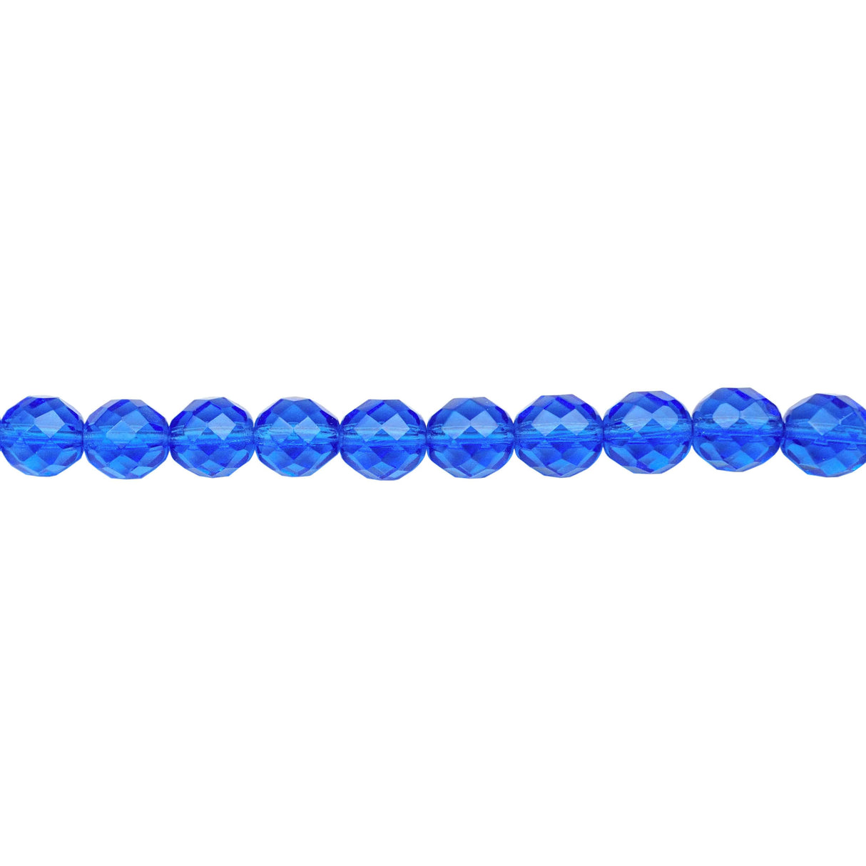 222-4163.SLC.1.jpg 10mm Firepolish Strand - Sapphire Image