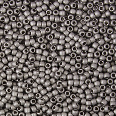 341-110F451D.SLC.jpg 11/0 Toho Matte Metallic Nickel Seed Beads - 20g Image