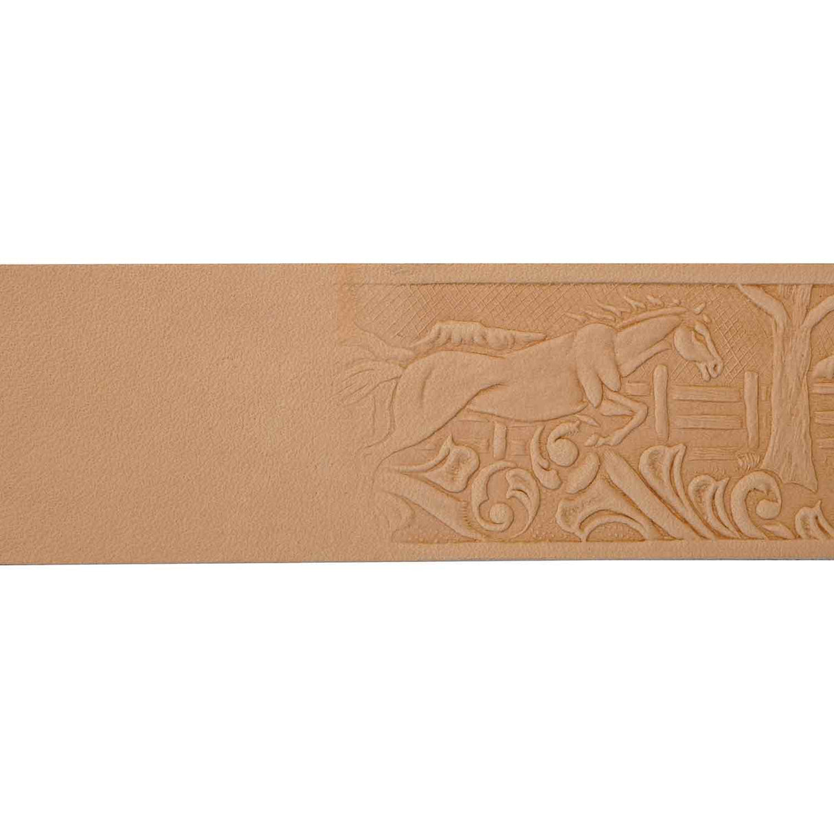 100-456805.SLC.03.jpg 1-1/2" Embossed Horse Name Space Belt Strip Image