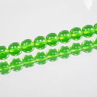 222-4141.SLC.jpg 8mm Green Round Glass Bead Strand Image