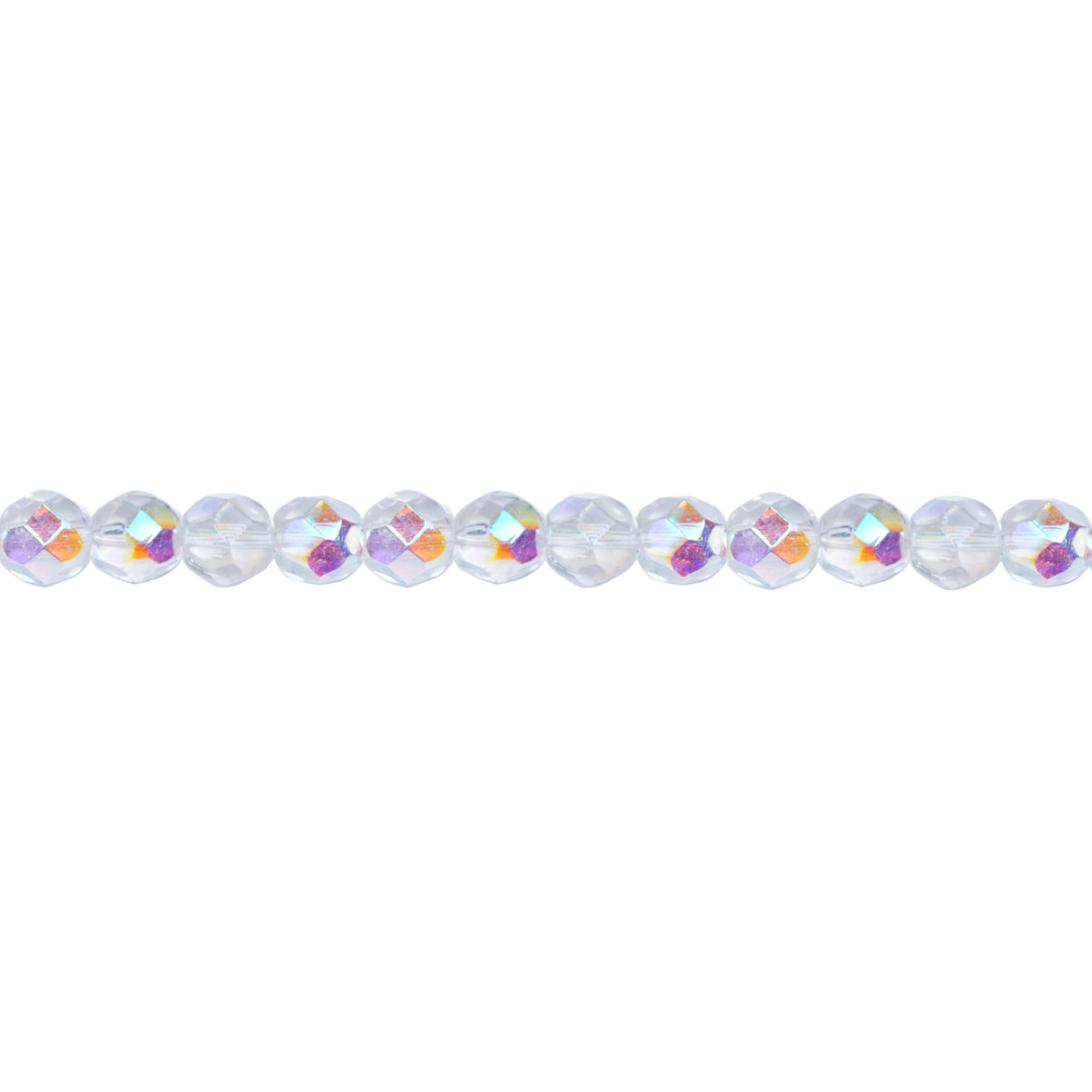 339-65.SLC.1.jpg 6mm Crystal AB Bead Strand - Firepolished Image