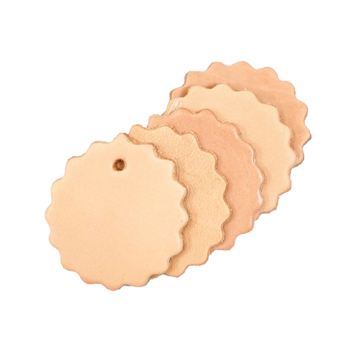 SHP085.SLC.2.jpg Leather Shape - Scallop Concho w/ Hole Image