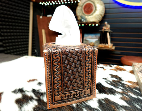 Leather Tissue Box Cover