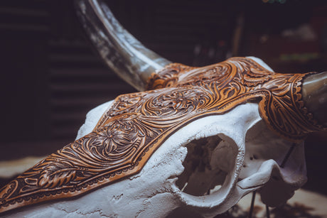 Covering a Skull with Leather