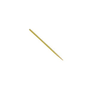 Gold-colored straw on a white background
