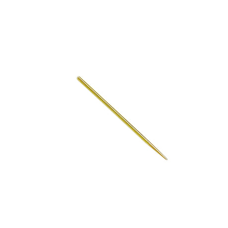 Gold-colored straw on a white background