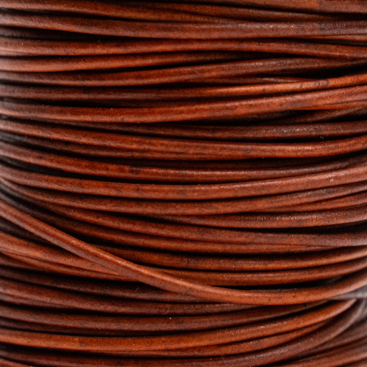 2mm Natural Red BrownRound Lace - 10m
