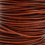 2mm Natural Red BrownRound Lace - 10m
