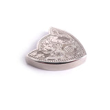 1 ½" Engraved Buckle Tip - Nickel Plate