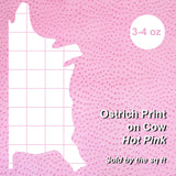 62-63.SLC.4.jpg Ostrich Print on Cow Sides - Hot Pink Image