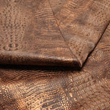 Italian Hornback Embossed Side - Mocha Copper