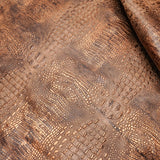 Italian Hornback Embossed Side - Mocha Copper