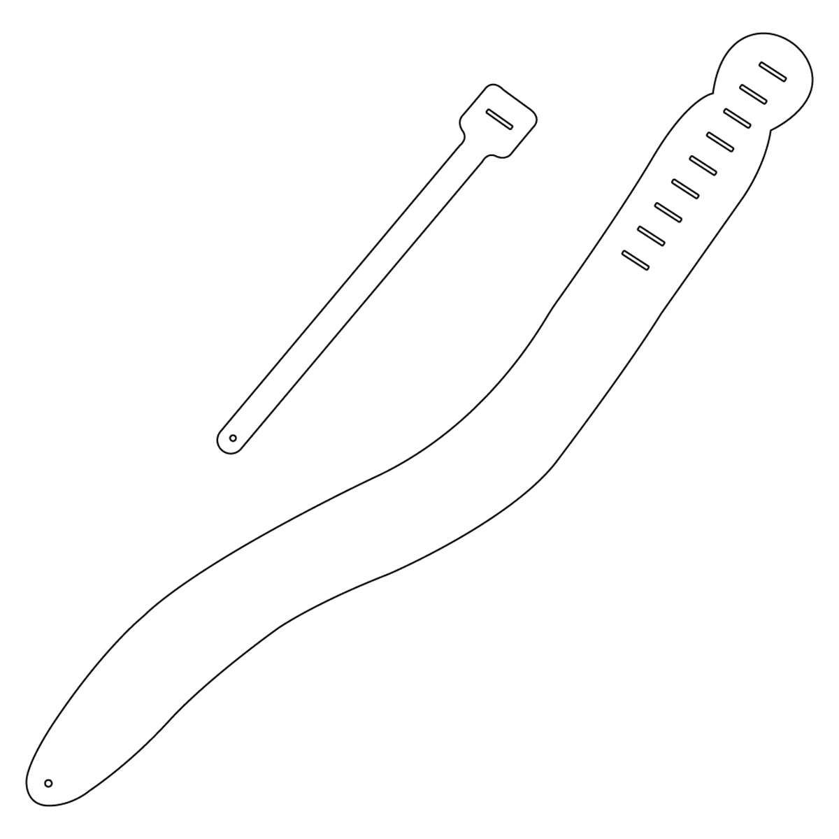 S Curved Guitar Strap - Buffalo