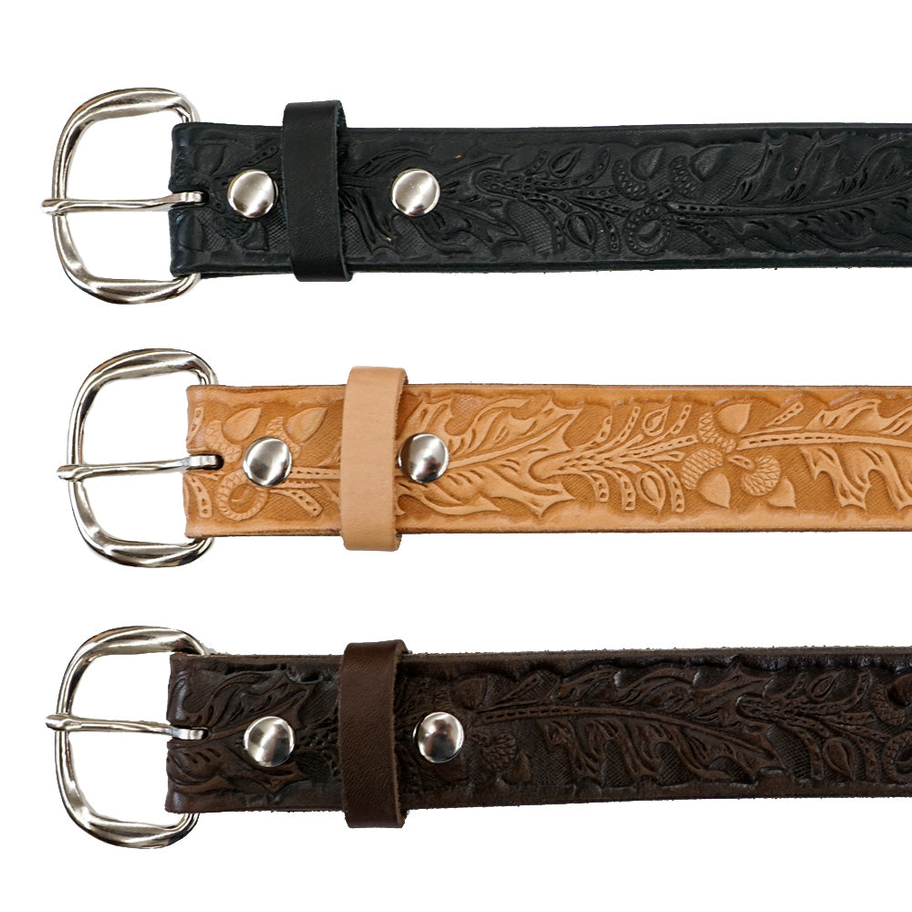 Oak Leaf Embossed Belt