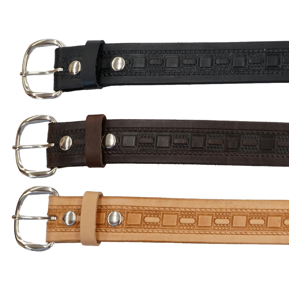 Box Stitch Embossed Belt