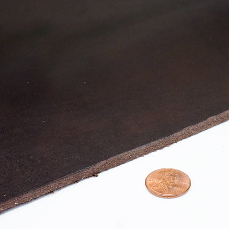 Hermann Oak Drum Dyed Brown Pre-Cut 8-10 oz. 12" x 12", additional view 2