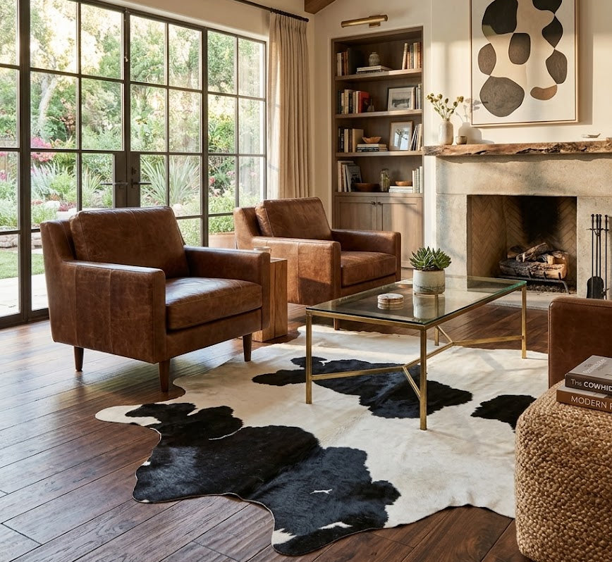 Hand Picked Cowhide Rug - #21