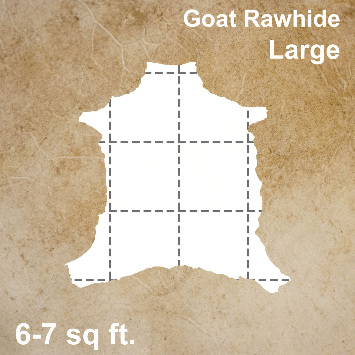 Goat Rawhide - Large, additional view