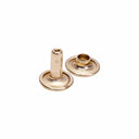 Double Capped Rivet - Solid Brass, Brass Medium