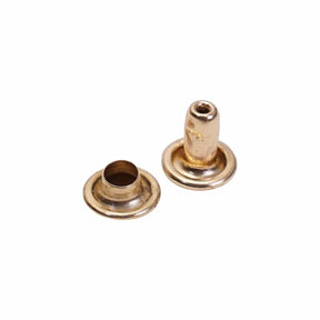 Double Capped Rivet - Solid Brass, Brass Small