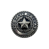 1" Screwback Concho - Texas Seal Antique Silver