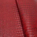 Oxblood Waxy Croco Print water buffalo
