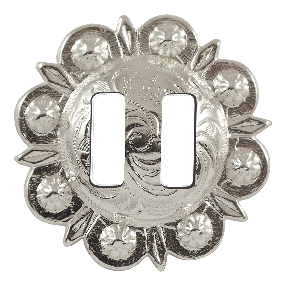 141-160036.SLC.jpg 1 1/2" Slotted Berry Concho - Silver Plate Image